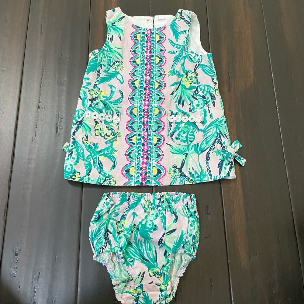 12/18 Lilly Pulitzer Shift Dress + Bloomers EUC